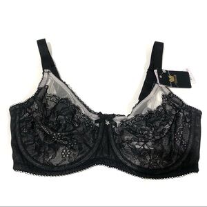 Wacoal Retro Chic Full Figure Underwire Lace Bra Size 32D